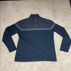 Banana Republic Quarter Zip blue and gray sweater